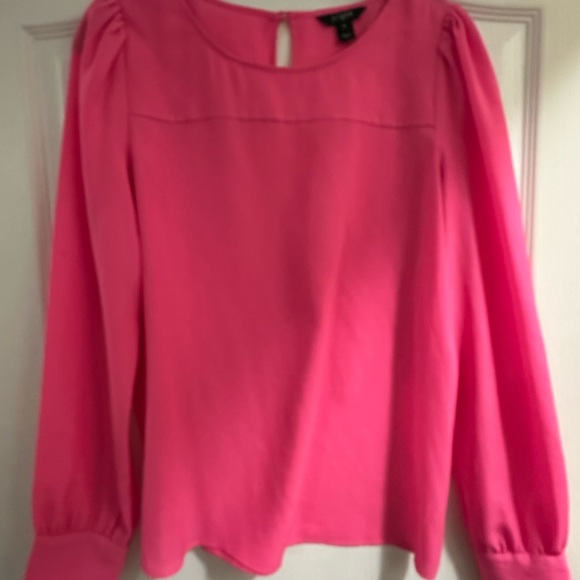 J. Crew Tops - J.Crew Pink Long Sleeve Blouse Size Medium